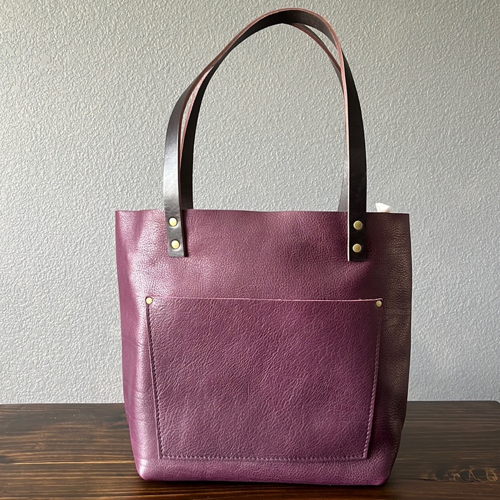 New Portland Leather Goods 🦄 Unicorn Plum Medium Classic Tote